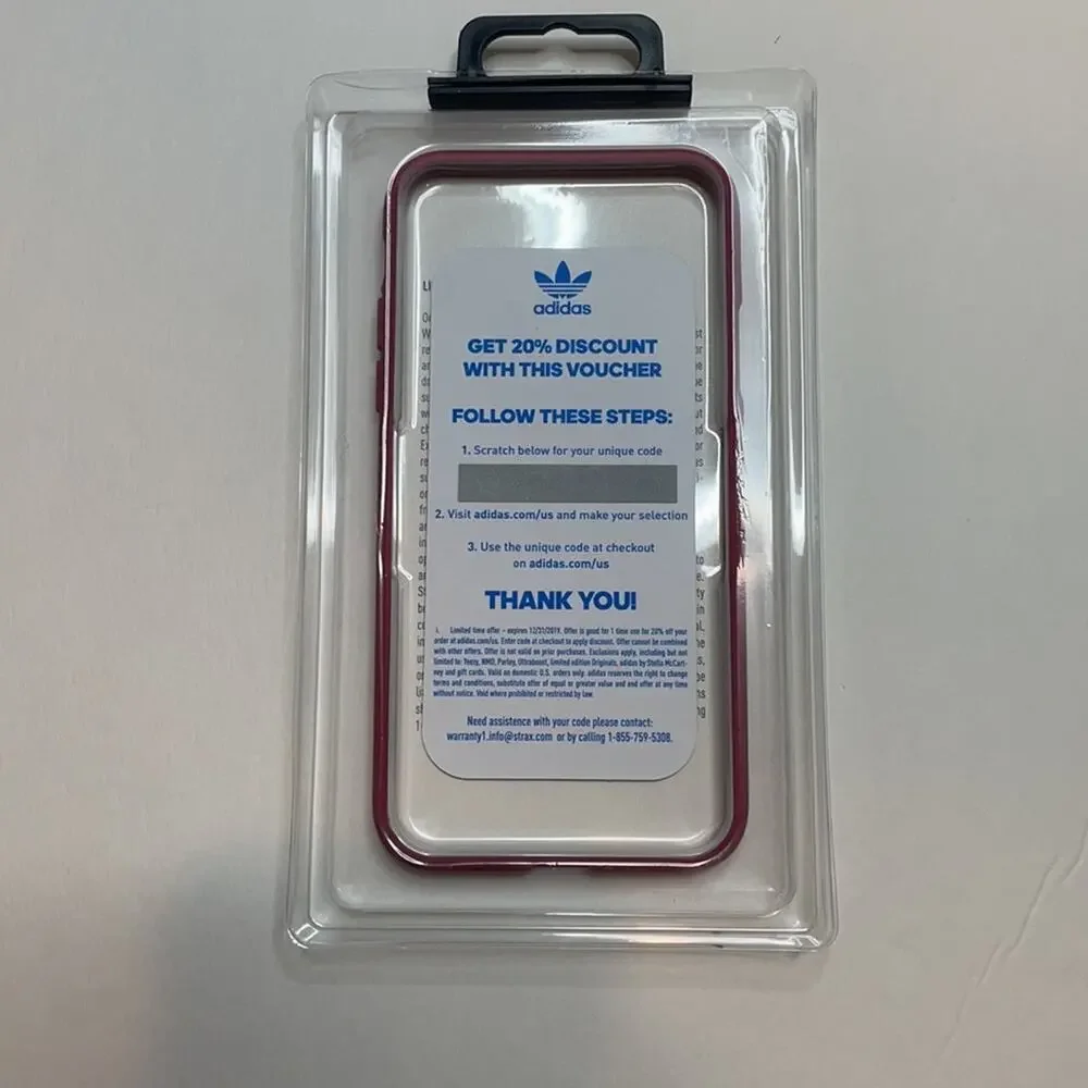 NWT adidas pink stripe iPhone X/XS phone case - Picture 8 of 9